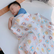 Load image into Gallery viewer, Little Elephant Parade Gender Neutral Muslin Blanket