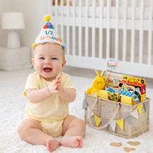 Load image into Gallery viewer, Play · Learn · Grow – Half Birthday Gift Basket (6+ Months | Gender Neutral)