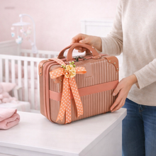 Load image into Gallery viewer, Blush Beginnings – Baby Girl Hamper in Keepsake Suitcase