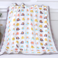 Load image into Gallery viewer, Little Elephant Parade Gender Neutral Muslin Blanket

