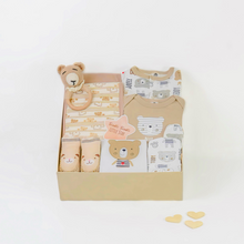 Load image into Gallery viewer, Bear Hugs &amp; Beginnings – Gender Neutral Newborn Gift Box
